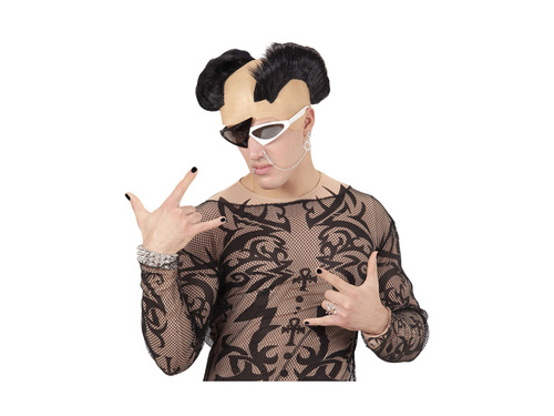 Fekete punk irokéz (dupla irokéz)