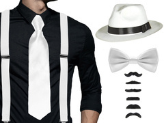 Gengszter fehér szett - 1 szett.