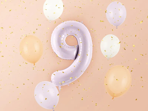 Fólia lila lufi 9-es szám - 72 cm - 1 db.