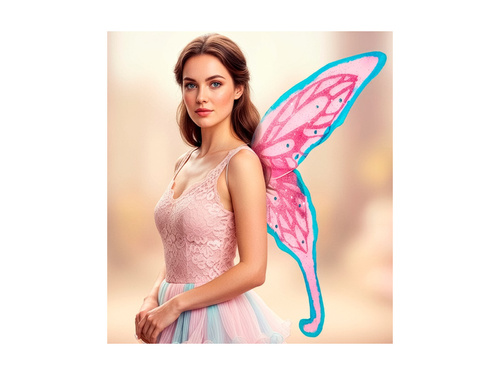 Rózsaszín Wings Maxi kristályokkal 100×84 cm