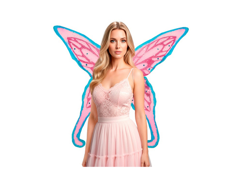 Rózsaszín Wings Maxi kristályokkal 100×84 cm