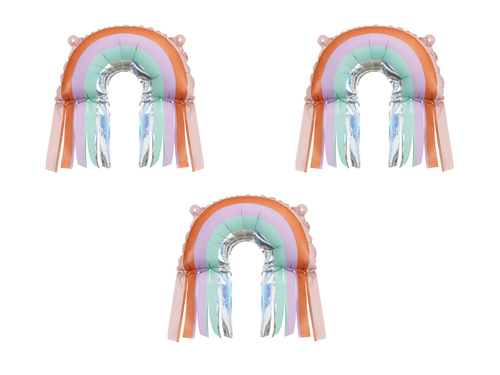 Pasztell szivárványos fólialufi - 38x41 cm - 3 db.