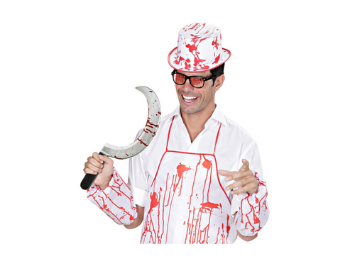 Véres műanyag sarló - 45,5 cm