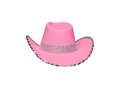 Rózsaszín flitteres cowboy kalap - 1 db.