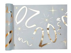 Nyomtatott asztali futó dekoráció 20. születésnapra - 30 cm x 5 m - 1 db.