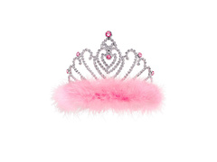 Tiara rózsaszín szőrmével
