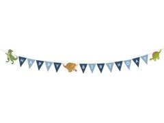 Születésnapi banner Dinoszauruszok - 180 cm - 1 db.