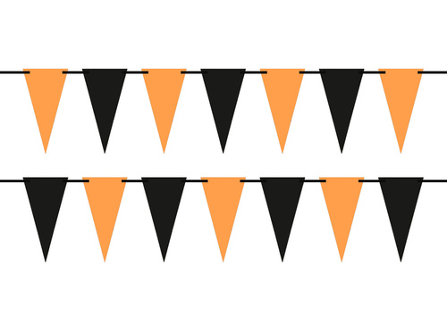 Banner füzér narancssárga és fekete - 500 cm