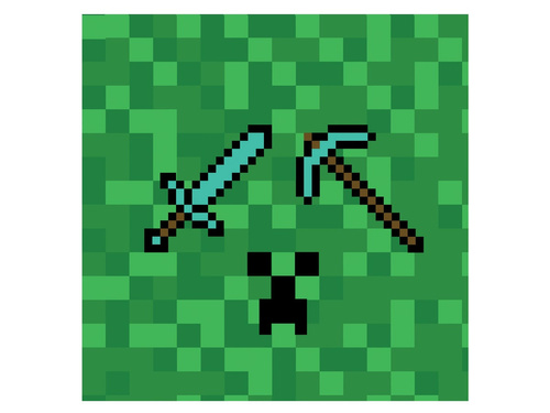 Asztalterítő szett + poharak + szalvéták + papírtányérok Pixels - 45 db.