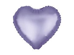 Lila szív fólialufi - 45 cm - 1 db.