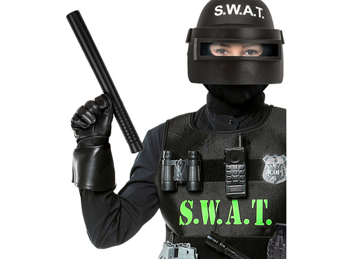 Rendőrségi gumibot fekete - 29 cm - 1 db.