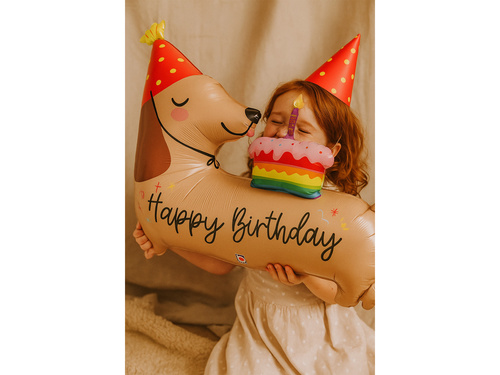 Születésnapi tacskó fólialufi - 94x67 cm - 1 db.