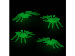 Fluoreszkáló pókok tapadókorongokkal Halloweenre - 2 db.