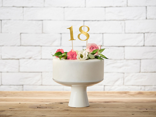 Arany fém asztali számok - 11 db.