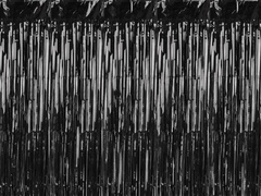 Függöny - ajtófüggöny fekete - 100 x 200 cm