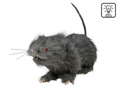 Világító patkány dekoráció - 30 cm - 1 db.