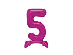 Fólia lufi álló 5 rózsaszín - 76cm - 1db.