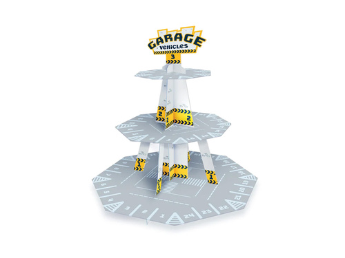 Cupcake flitteres állvány Auta - 1 db.