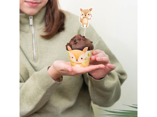 Cupcake liners Forest friends - 6 db.