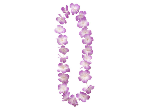 Hawaii nyaklánc lila és fehér - 90 cm - 1 db.