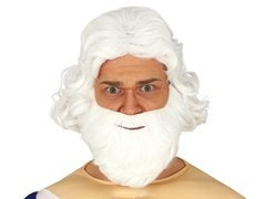 Fehér paróka és szakáll egy férfi számára