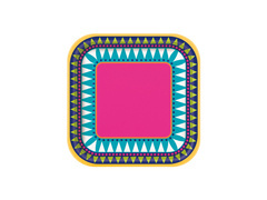 Boho Fiesta papírtányérok - 18 cm - 10 db.