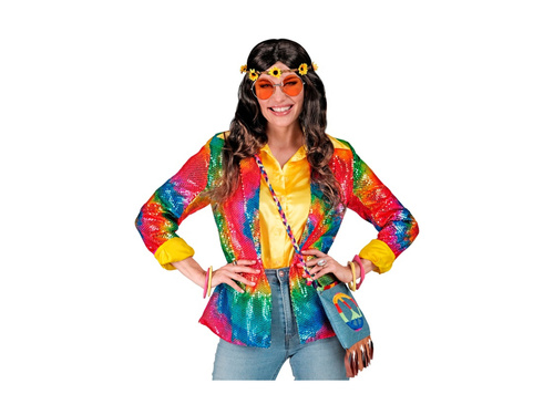 Party Fashion - nyakkendős flitteres kabát