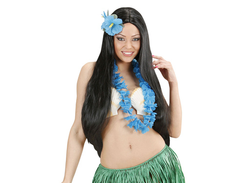 Hawaii kék virágos kitűző - 1 db.