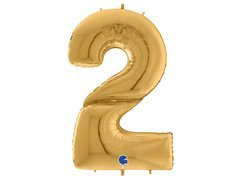 2-es számú aranyszínű fólialufi - 163 cm - 1 db.
