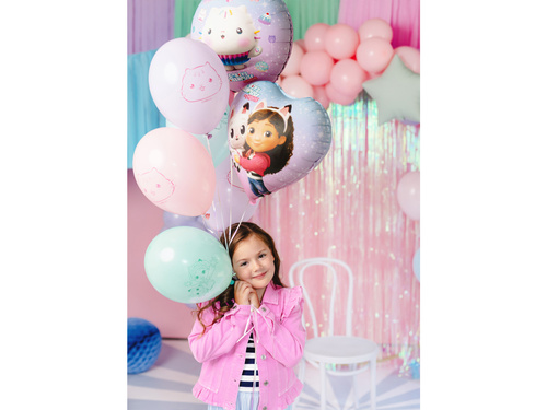 Gabbi Macskaház latex születésnapi lufi - 27 cm - 6 db