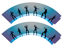 Disco cupcake tokok - 6 db.