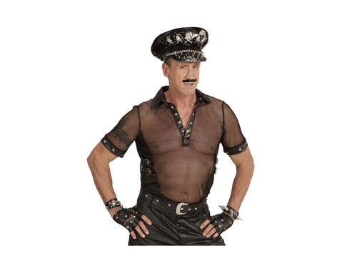 Ujjatlan szegecselt bőrkesztyű