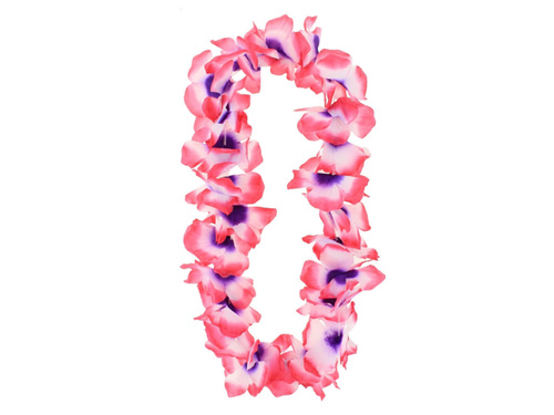 Hawaii füzér nyaklánc piros virágok - 1 db.