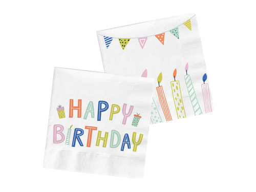 Boldog születésnapot szalvéták - 33 cm - 20 db.