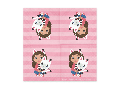 Gabi macskaháza születésnapi szalvéták - 33 cm - 20 db.