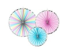 Színes lógó rozetták - 3 db.