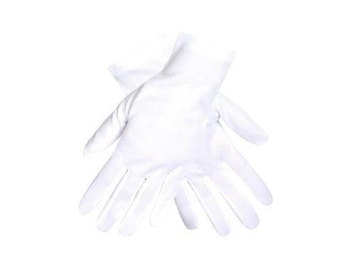 Farsangi kesztyű fehér rövid - 25 cm