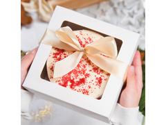 Dekoratív tortadoboz - 25 x 25 x 15 cm - 1 db.