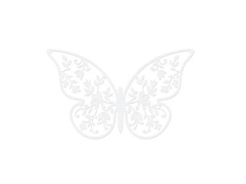Papír dekoráció Pillangók nagy - 8 x 5 cm - 10 db.