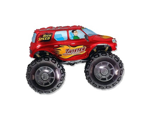 Monster Truck fólia léggömb - 26 x 37 cm - 1 db.