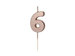 Hatos gyertya rózsaarany - 6 - 1 db.