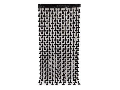 Peniski függöny fekete - 100x200 cm - 1 db.