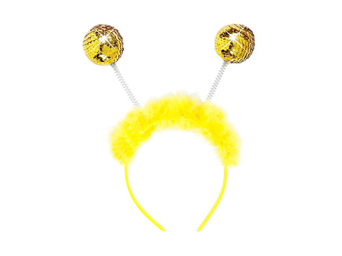 Sárga fejpánt arany flitterekkel