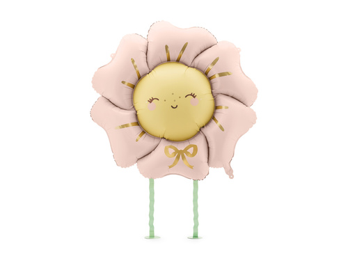 Sétáló virág léggömb - rózsaszín - 104 x 104 cm - 1 db.