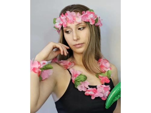 Hawaii szett fehér és rózsaszín - 4 elem