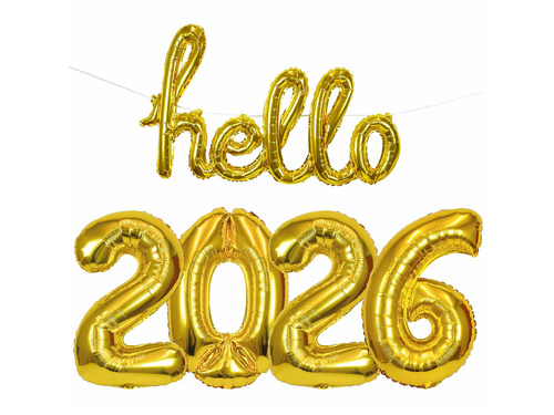 Hello 2026 fólialufi készlet arany - 100 x 45 cm