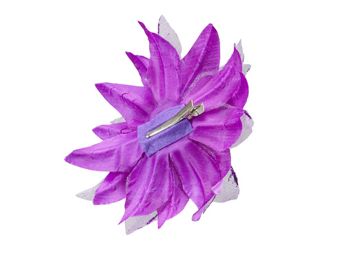 Hawaii virágos kitűző lila - 1 db.