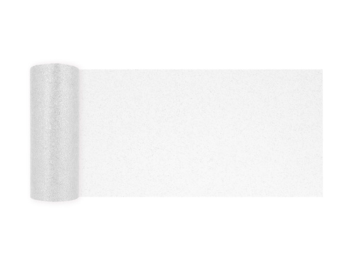 Ezüst csillogó tüll - 15 cm x 9 méter - 1 db.