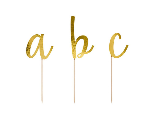 Arany ábécé tortabevonó - 53 db.