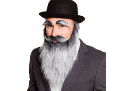 Szakáll bajusszal és szemöldökkel Öregember - 1 db.